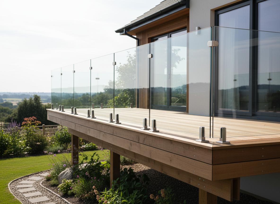 Glass Balustrades - Professional installation by Oliver Charles Garden Design