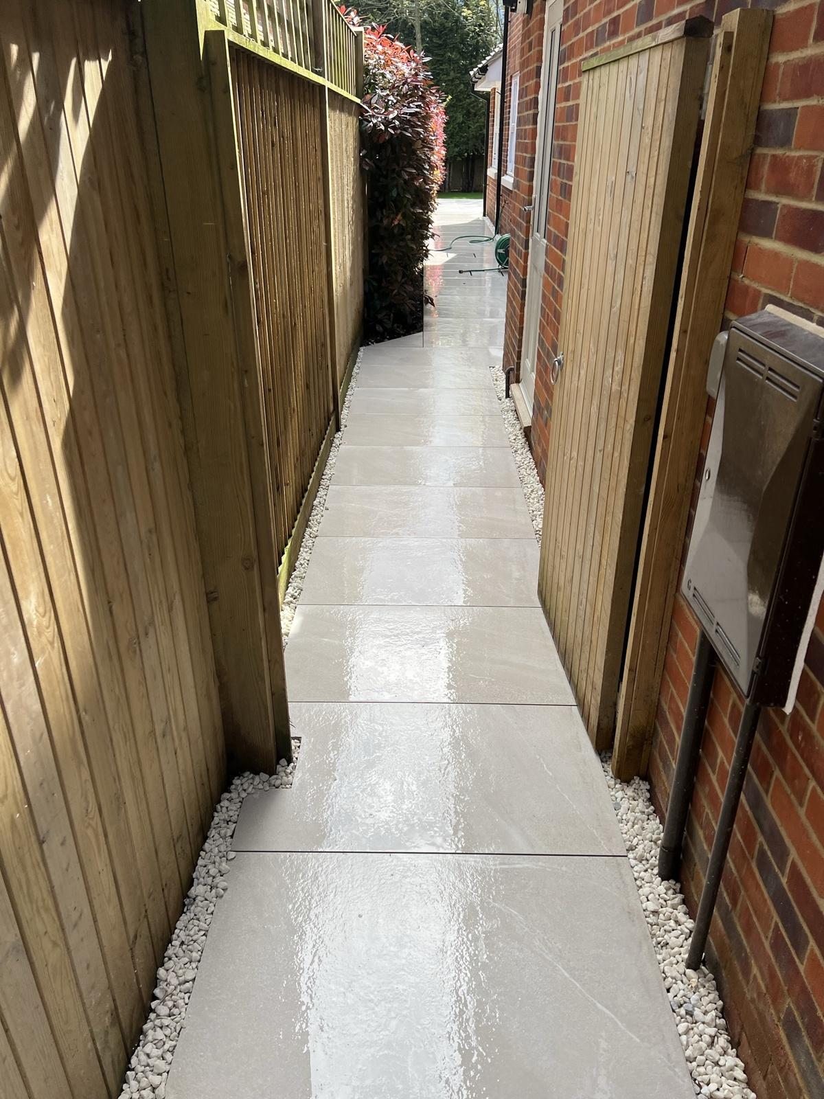 Raised Porcelain Patio with Lighting - view 4
