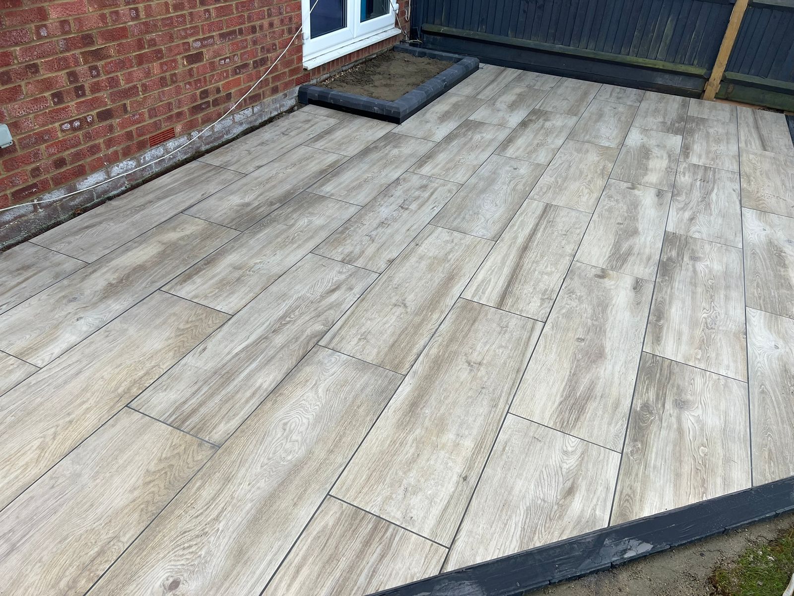 Wood-Effect Porcelain Patio - view 2